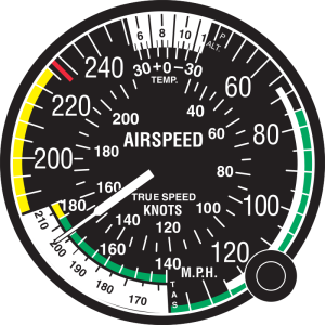 Airspeed indicator illustration
