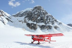 Airplane in snow