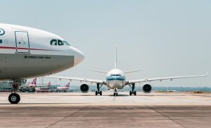 Airplane on runway