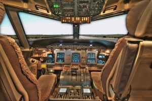Airplane cockpit