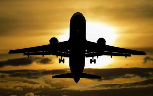 Airplane flying