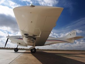 Ailerons on wing