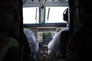 Airplane cockpit
