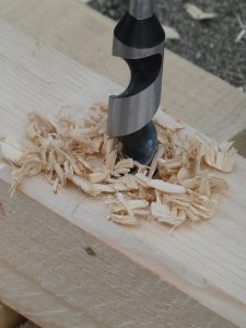 Drill used on wood