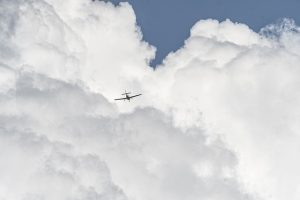 Airplane flying